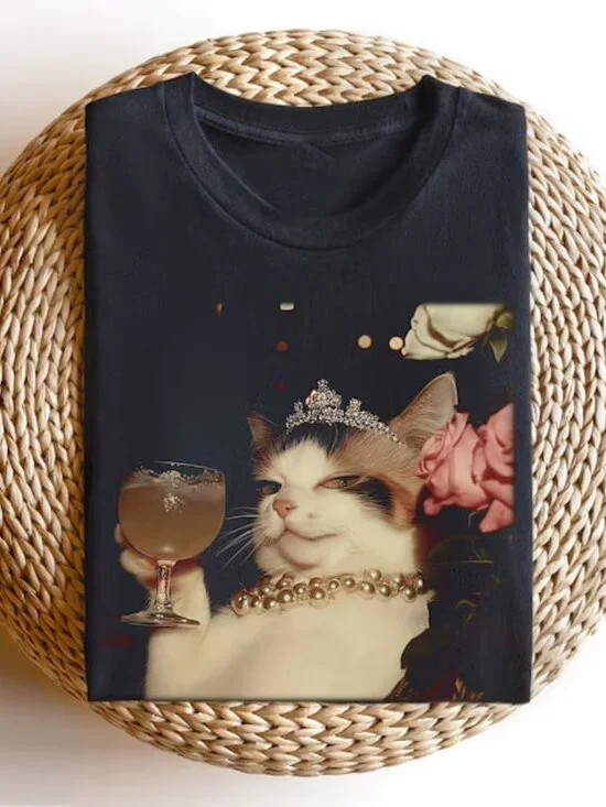 Funny Retro Cat Shirt, Graphic Cat Tee, Cute Cat Tshirt - Picture 1 of 4